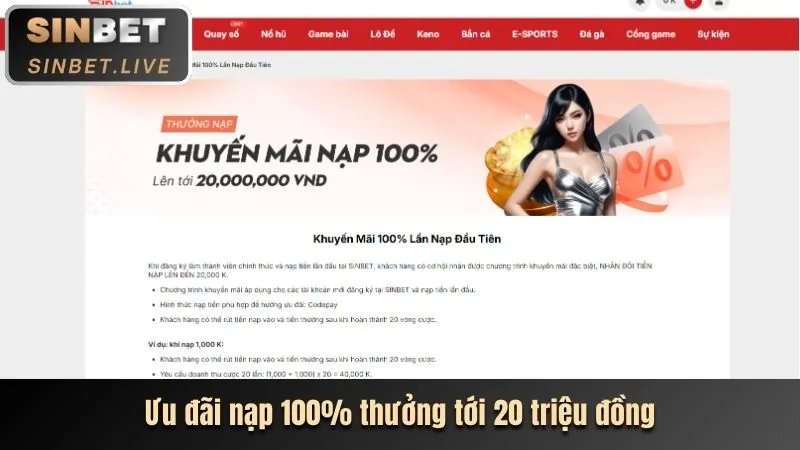 Cá cược thể thao 20vui